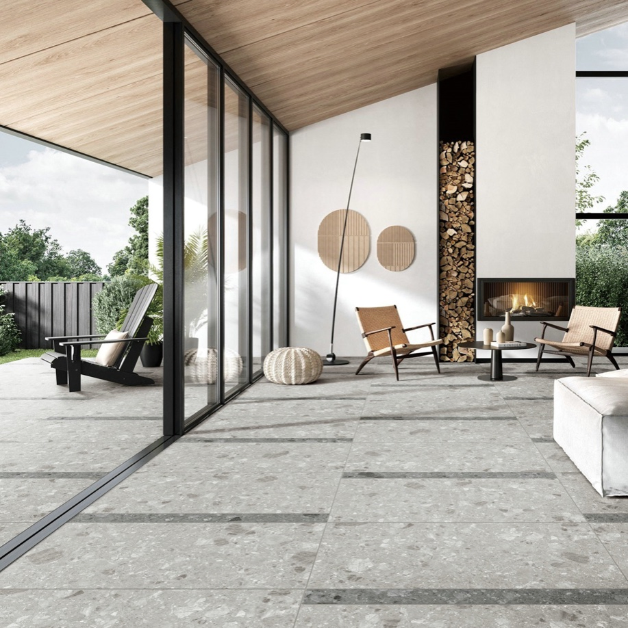 Fine Gres Porcellanato Big Terrazzo Bianco, Grey, Taupe, Nero Four Colors