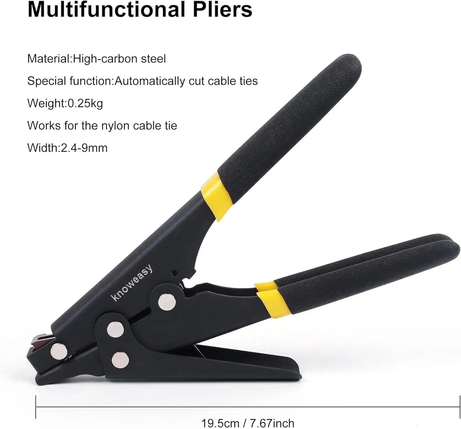 Automatic Cable Tie Tensioner and Cutting Tool Nylon Cable Tie Pliers