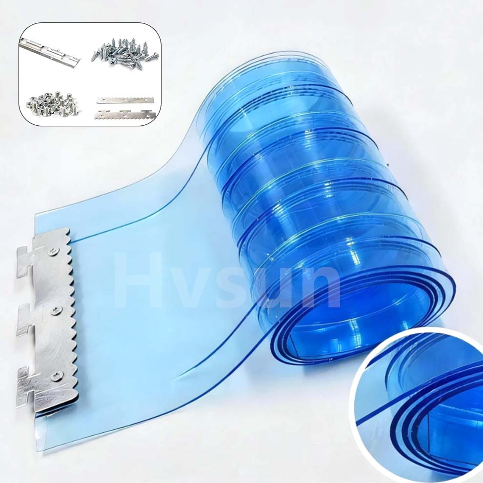 2mm Colorful Transparent Insulated Color Transparency Clear PVC Door Curtain PVC Film Sheet PVC Strip Door Curtain