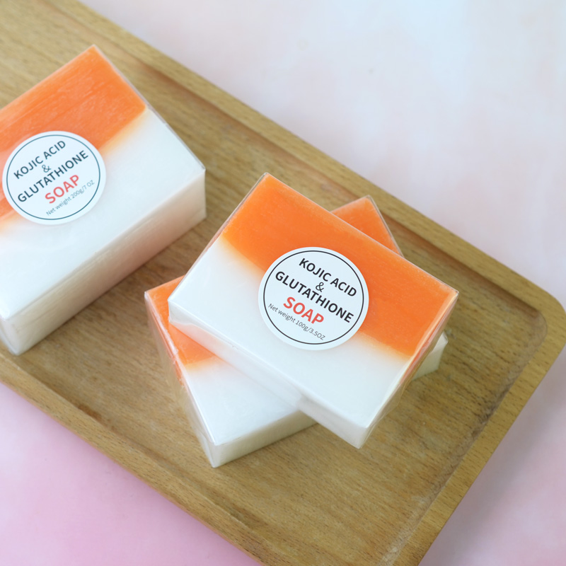 OEM Organic 100g 140g 200g Anti Acne Glutathione Kojic Acid Papaya Soap Whitening Glutathione and Kojic Acid Soap