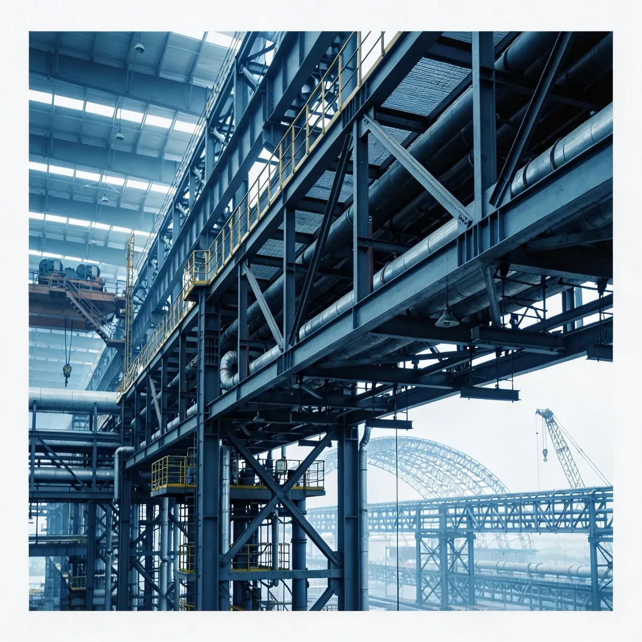 Robust Steel Work Platform for Heavy Loads and Industrial Use