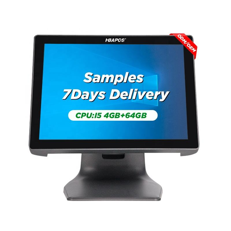 Restaurant POS System 15 Inch Touch Screen All in One Wins Cash Register Billing POS Terminal for Retail Sale