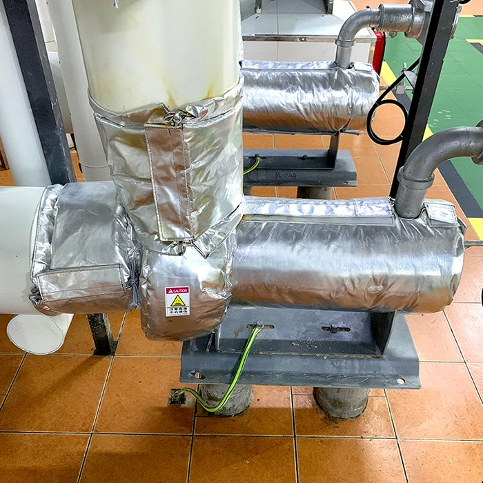 Silicone Coating Cloth Heat Insulation Cover for Globe Valve