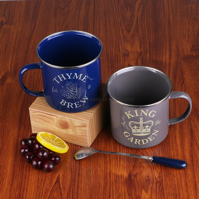 High Quality Customized Enamel Coffee Mug Camping Cup with Logo