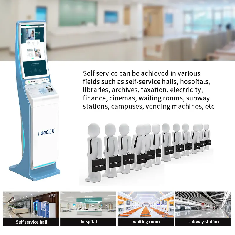 21.5 Inch Ordering Self-Service for Restaurant Barcode Bill Payment Kiosk Self- Service Curved Kiosks