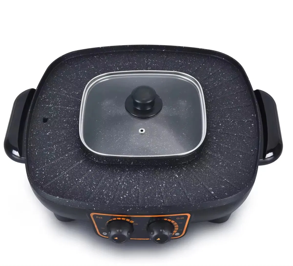 High Quality 2 in 1 Multi-Functional Electric Grills with Hot Pot Electric Griddles Pan