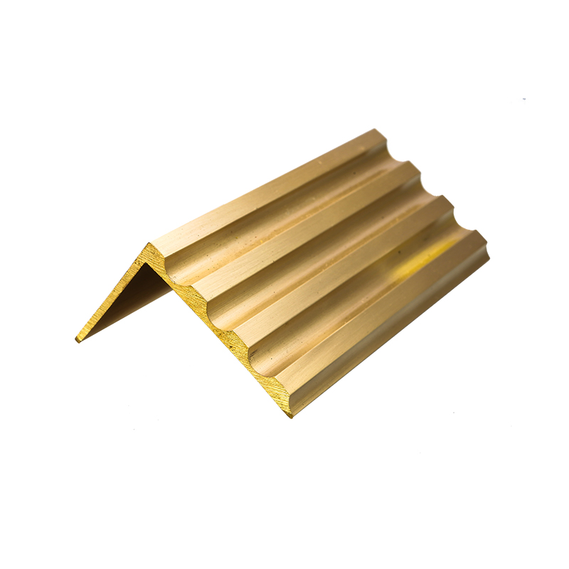 L-Shaped Copper Profile Extrusion Processing Plant Stair Tread Metal Brass Anti Slip Strip