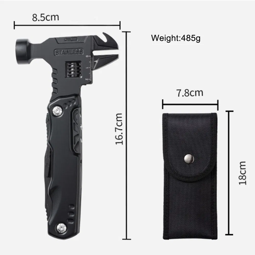 Top Stainless Steel Multifunction Pliers Camping Survival Multitool Wrench Hammer
