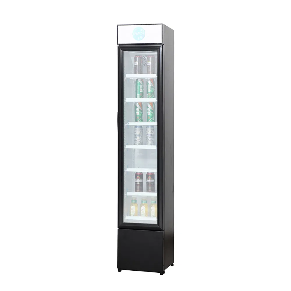 New Slim Showcase Vertical Cooler 145liter China Origin with CE for Shops