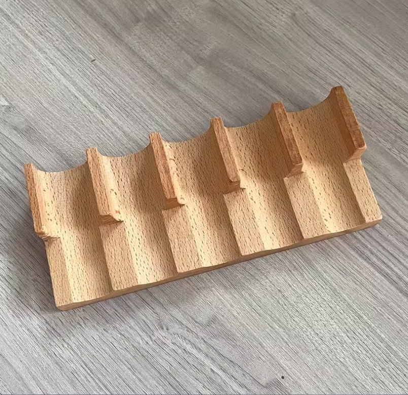 Practical Wooden 5 Divided Sushi Hand Roll Stand for Banquet