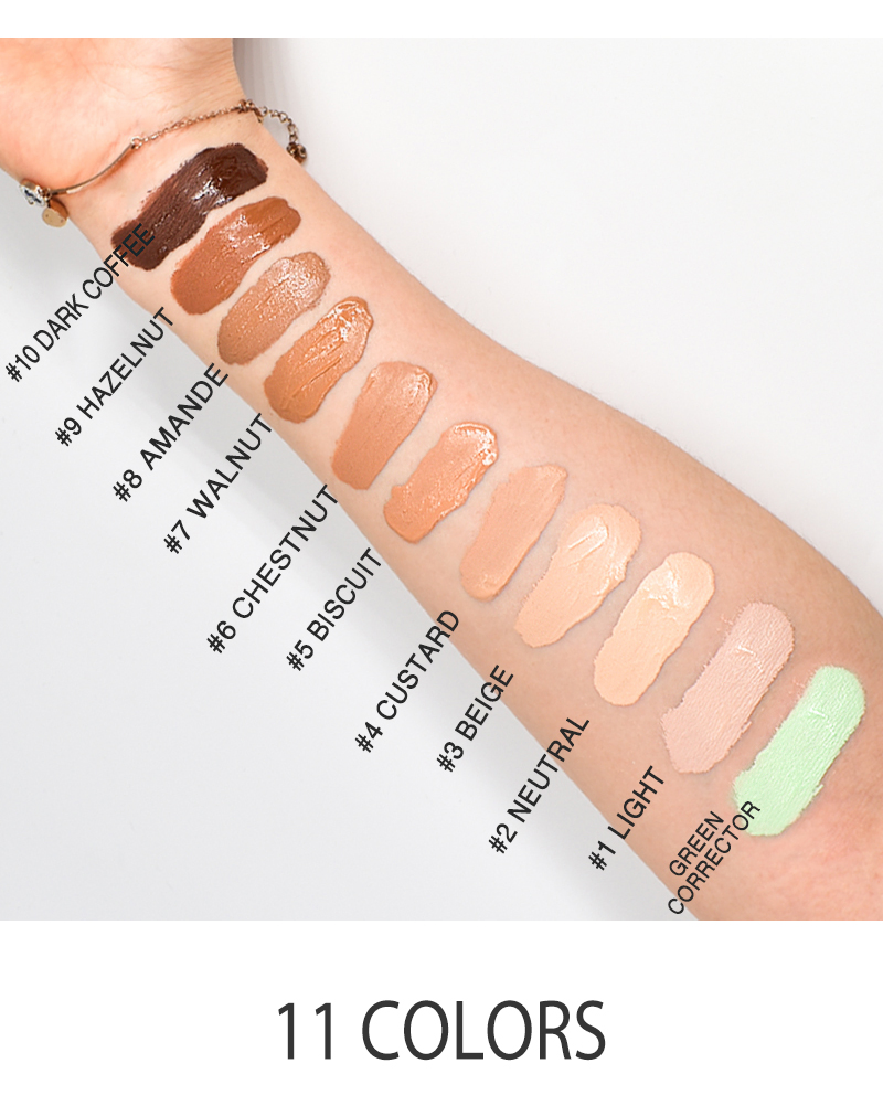 11 Colors Gold Ring Lid Slim Tube Concealer Skin-Friendly Waterproof Oil-Control Face Makeup Product Custom Your Logo Concealer