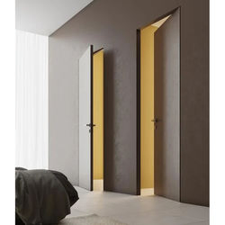 White Color Invisible Wood Door Frameless Consealed Hidden Wooden Secret Doors for House, Villa