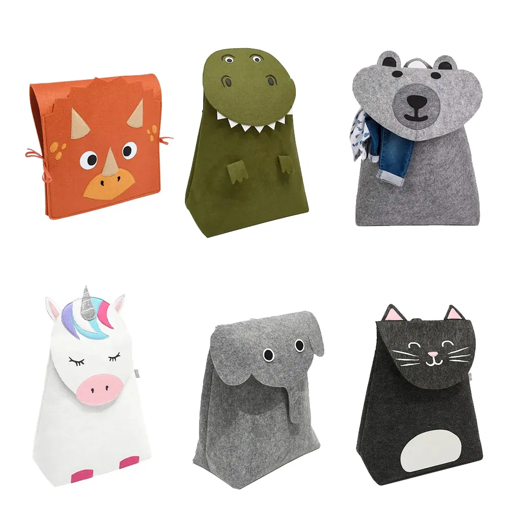 New Felt Laundry Basket for Kids with Foldable Design