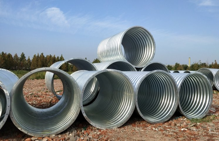 Large Diameter Bridge Assembly Galvanized Metal Tunnel Steel Culvert for Drainage