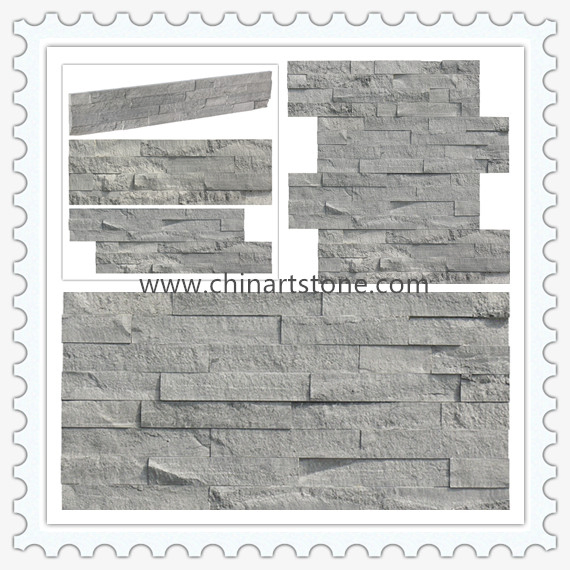 China Hot Sale Blue Wooden Culture Stone Slate for Wall Cladding