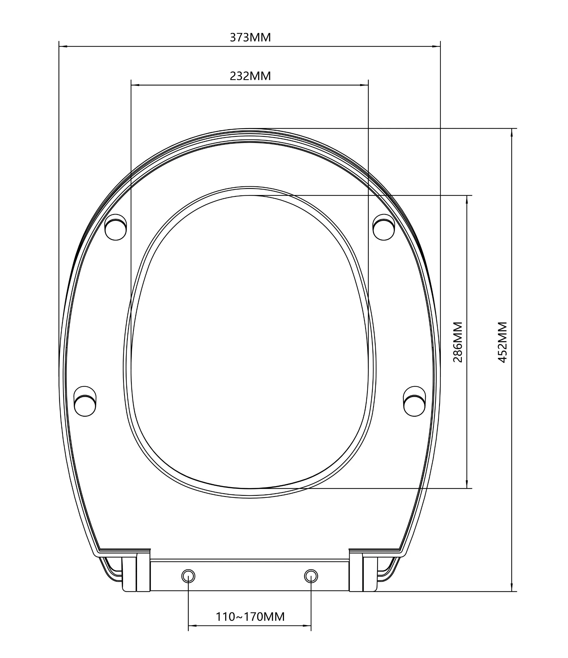 Factory Sale Large Size Toilet Lid Round Shape PP Material Toilet Seat