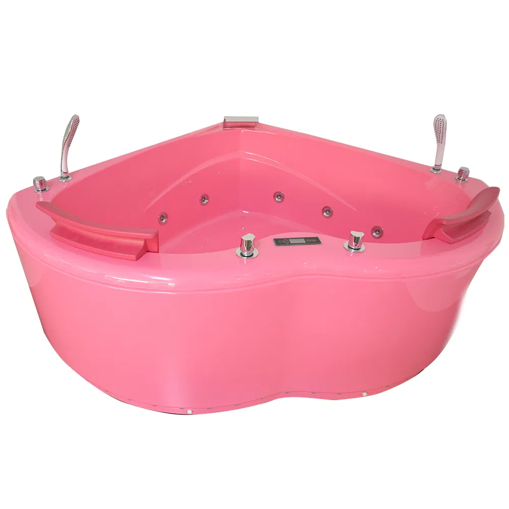 Угловая ванна с гидромассажем в форме сердца