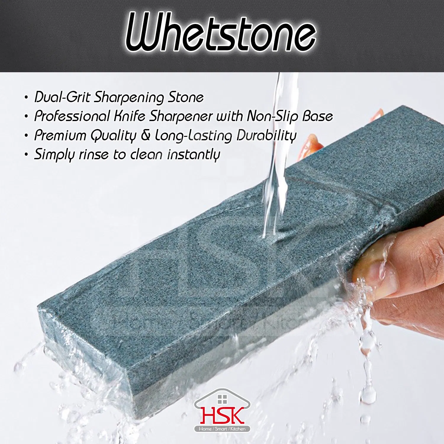 Household Sharpening Stone, Anti-Slip Base, Stone for Sharpening Knives