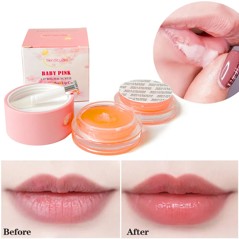 Top Selling Products 2023 Wholesale Private Label Natural Lip Scrub Vitamin E Pink Strawberry Lip Balm for Custom Logo