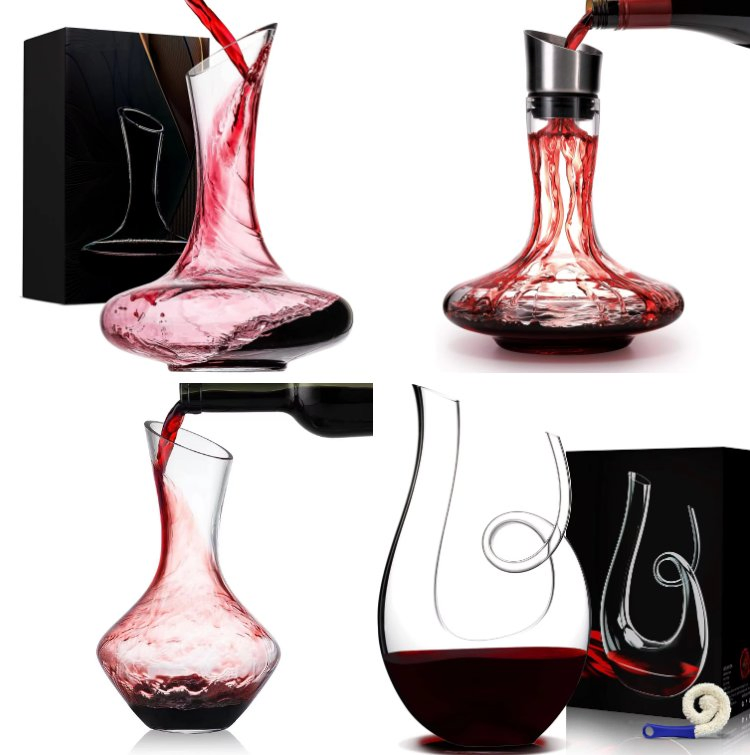 OEM ODM Elegant Design Slanted Spout High Transparency Transparent Wide Base Crystal Wine Glass Decanter for Beckmen Beckstoffer 75