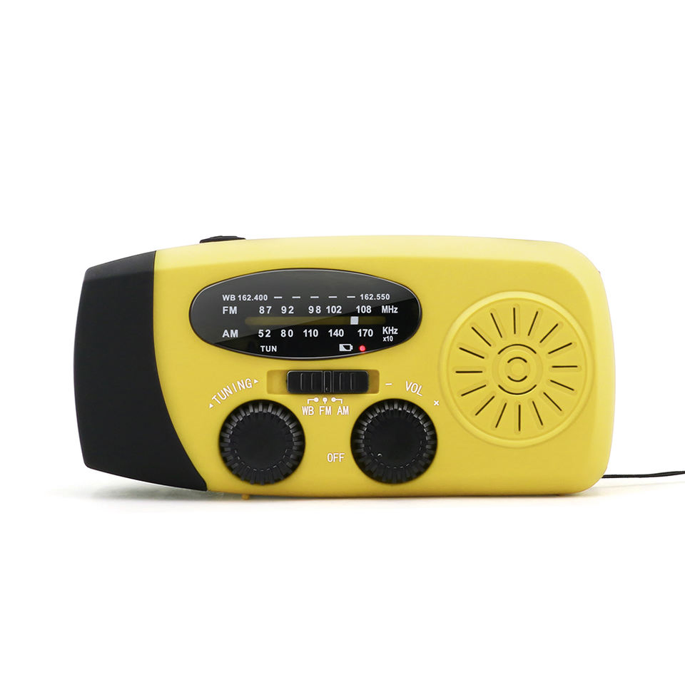 Emergency Phone Charger Hand Crank Generator Solar Am FM Radio