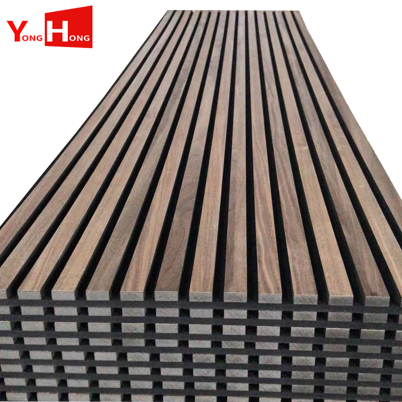 3D Customized Decorative Soundproof Wall Covering Pet Polyester Fiber Wood Veneer Felt Acoustic Panel