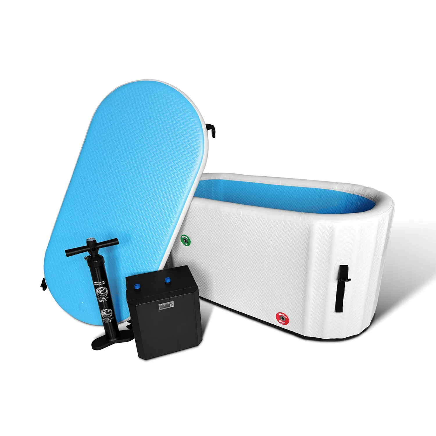 OEM XL Portable Indoor Cold Plunge Recovery Ice Bath Barrel Tub Pod Machine with Filter Water Chiller Cooling System Set with CE