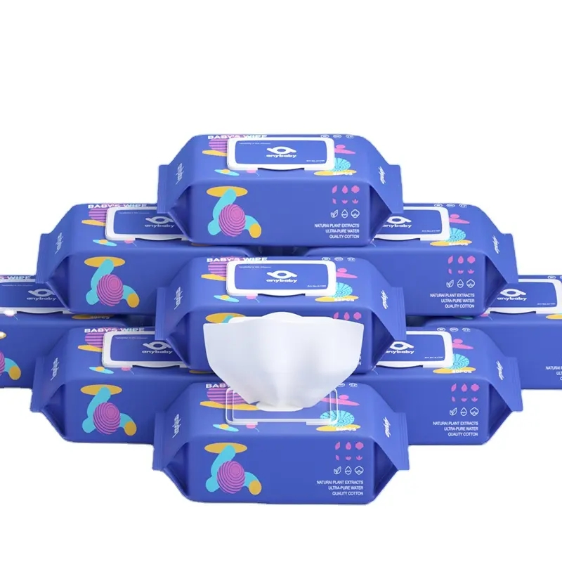 2022 New 100% Organic Bamboo Compostable Pure Water Baby Wet Wipe