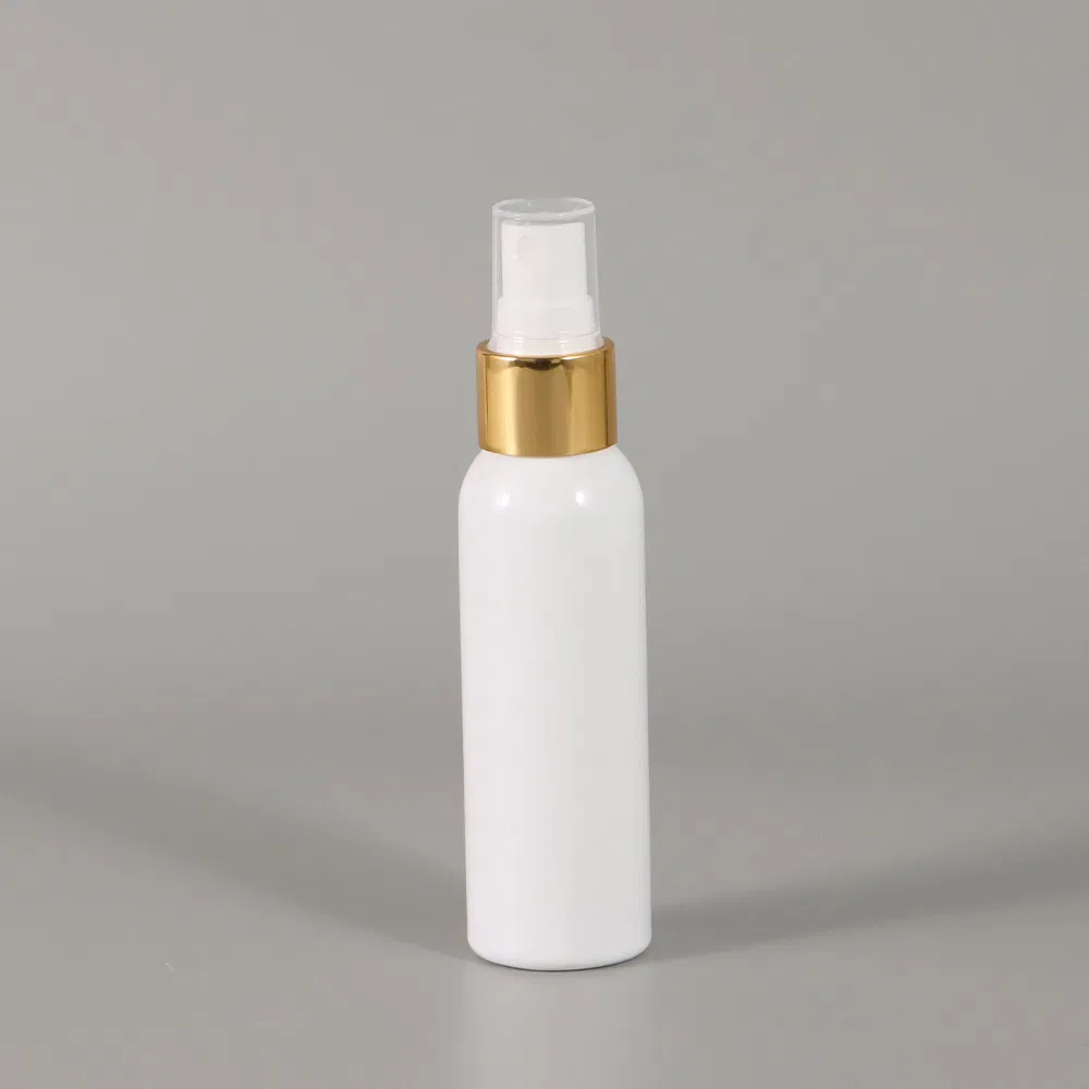 Cheap Gold White Empty Plastic Skincare Cosmetic 30/60ml/100ml/120ml Perfume Spray Bottle