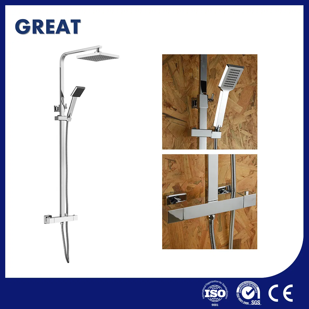 Great Shower Faucet with Handheld Sprayer Surface Mounted Shower Column China Gl78002sk Thermostatic Shower Kit Set Shower Column Pipe Manufacturers