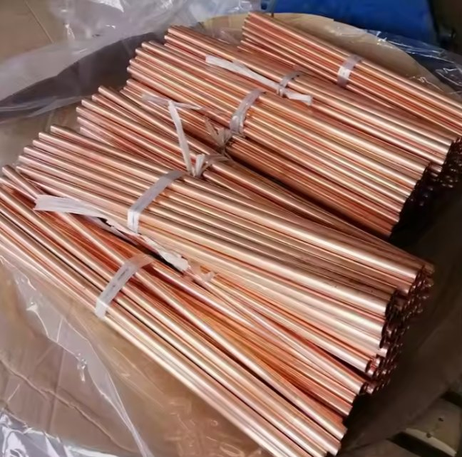 Pure Copper Pipe/Tube. 1m 2m 3m 5m 6m C10100/C10200/C11000/C14500/C14700/C12000/C12200/C19400 Od 10-50mm Thick 1.0-2.5mm Corrosion Resistance/High Pressure