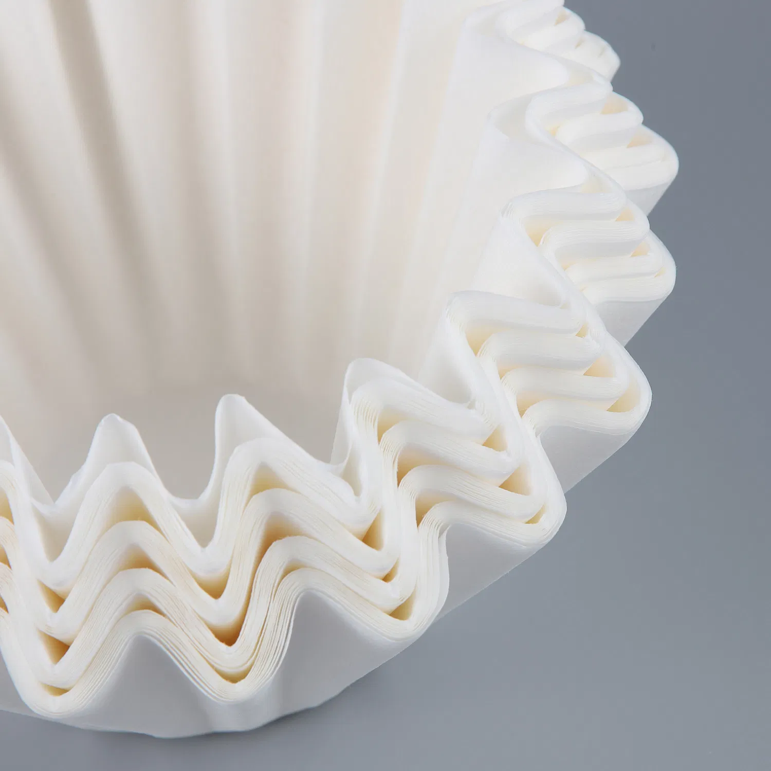 Durable Natural White Basket Shape Coffee Filter Paper for 6 to 10 Cup Coffee Makers