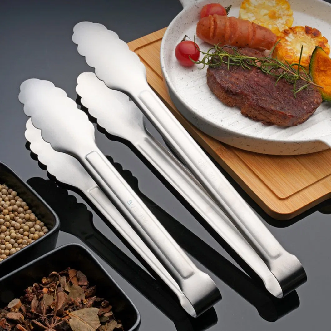 Multi-Functional Barbecue Accessories Stainless Steel BBQ Tongs Fried Food Clip Kitchen Tongs