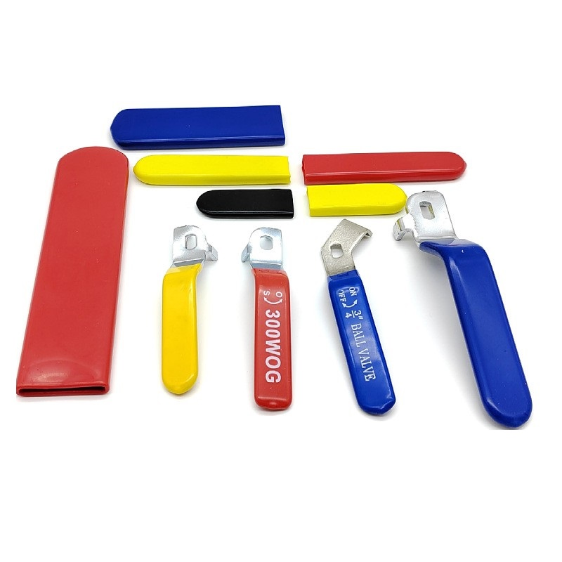 Factory Supply Blue Plastic PVC Handle Grip for Ball Valve Lever Handle Durable Rectangular End Cap Sleeve for Tools
