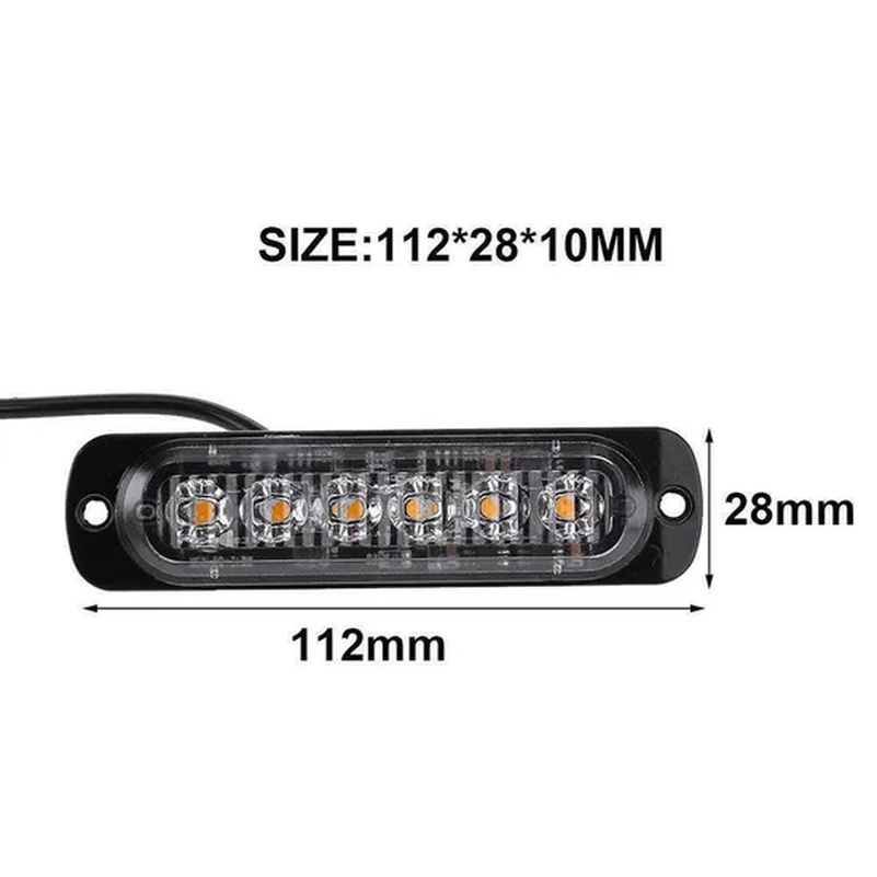6-LED Tow Trucks Flush Mount Grille Side Marker Emergency Strobe Light Tg002_18