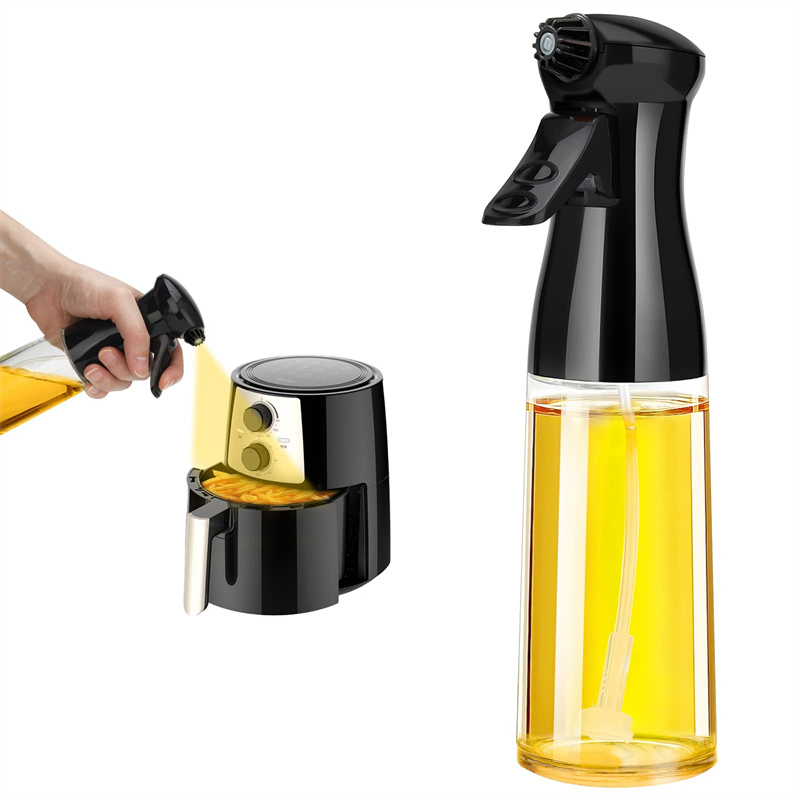 210ml Reusable Food Grade Oil Vinegar Spritzer Sprayer Bottles Glass Olive Oil Dispenser Bottle Oil Sprayer for Cooking