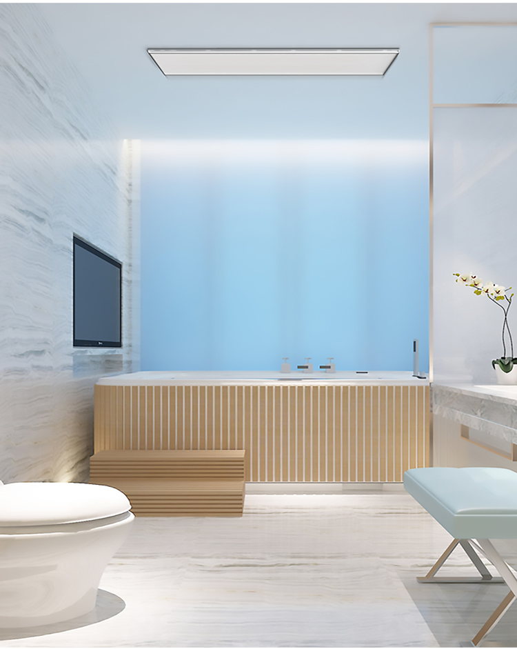 Jhheatsup Rapid Heat Ceramic Glass Waterproof IP24 Infrared Radiant Heater for Bathroom