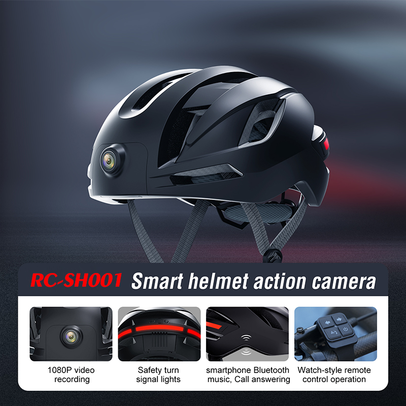 Smart Ai Voice Helmet Bluetooth Built-in 1080P HD Recorder Bicycle Riding Smart Helmet with Camera