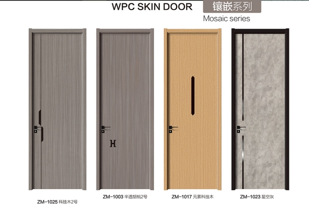 Modern Design PVC Door for Bathroom Water Resistant Interior WPC Door