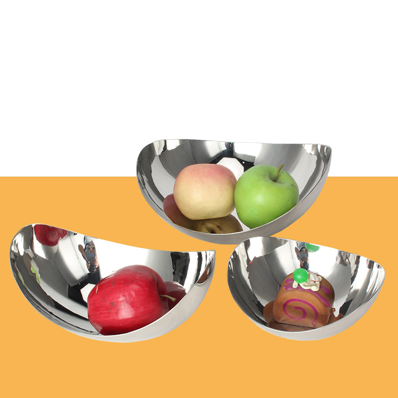 Stainless Steel Hammer Fruit Plate Buffet Hotel Bar KTV Restaurant Home Salad Bowl