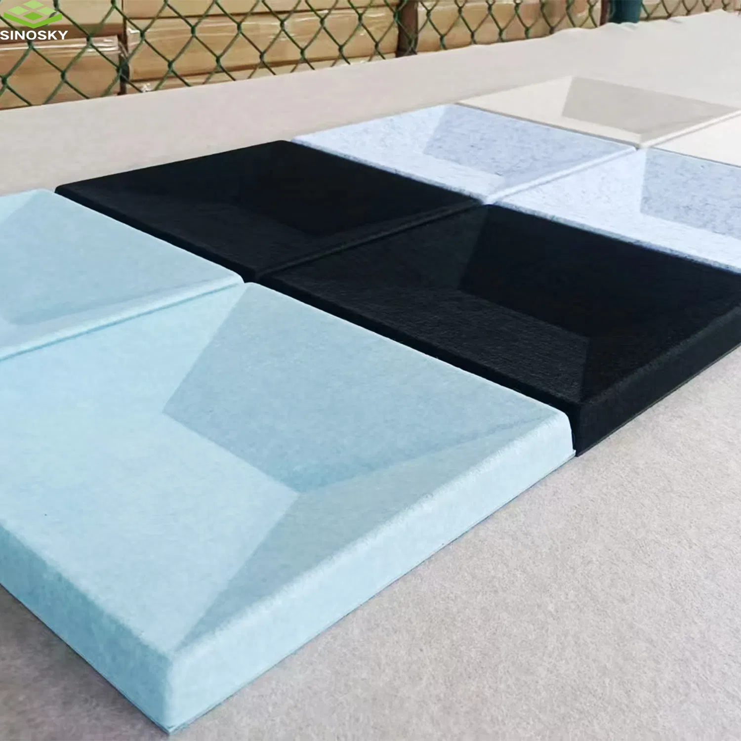 Square-Shaped Round Circular Triangle-Shaped 3D Pet Fiber Decorative Panel