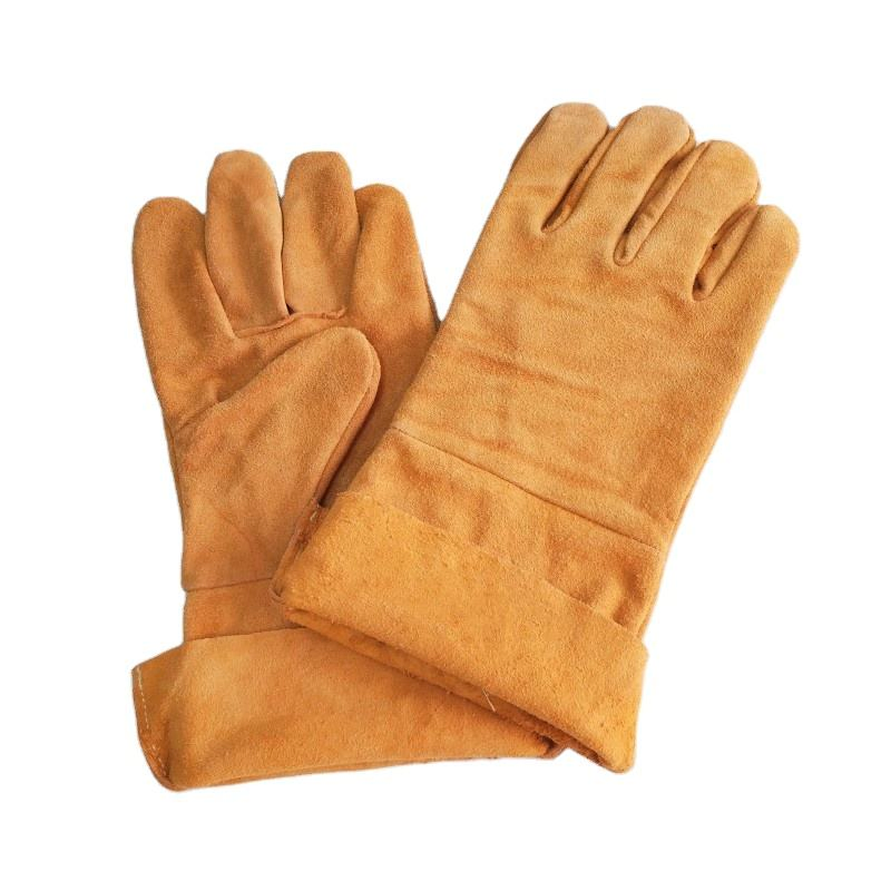 Premium Cowhide Oven Mitts - Heat Resistant Kitchen Gloves