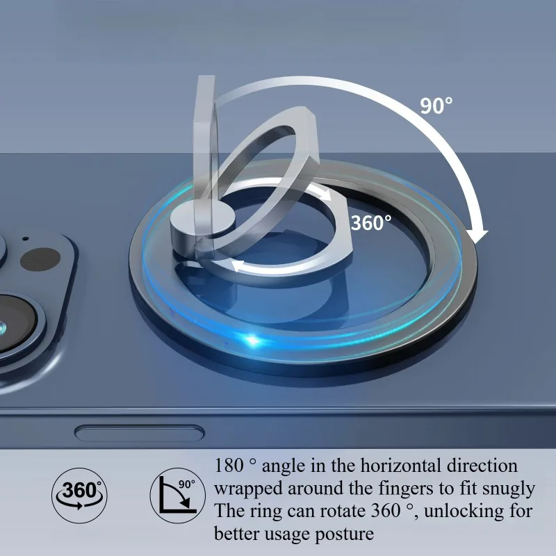 Магнитный держатель для телефона с кольцом и логотипом