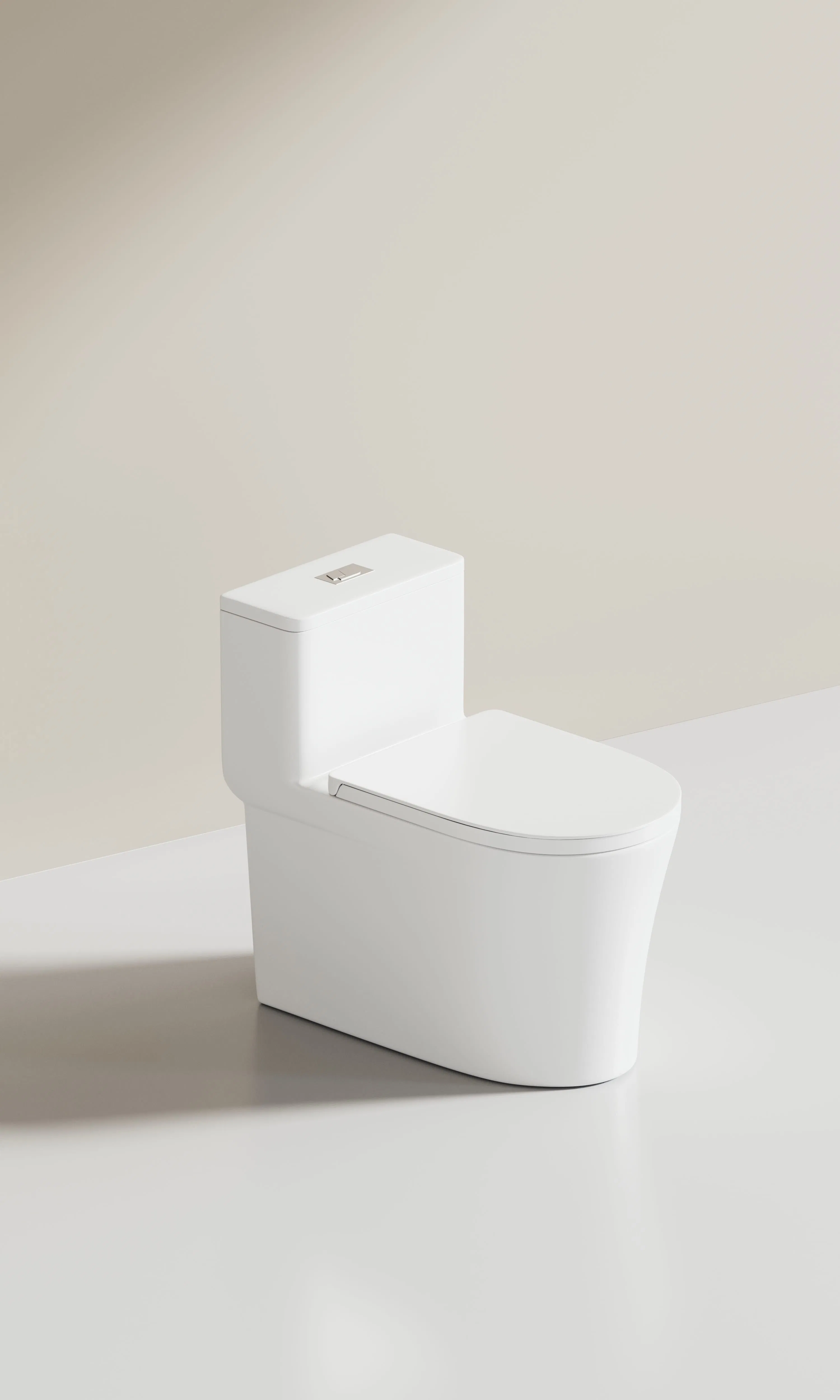 P-Trap High-Impact One Piece Ceramic Toilet for Apartment