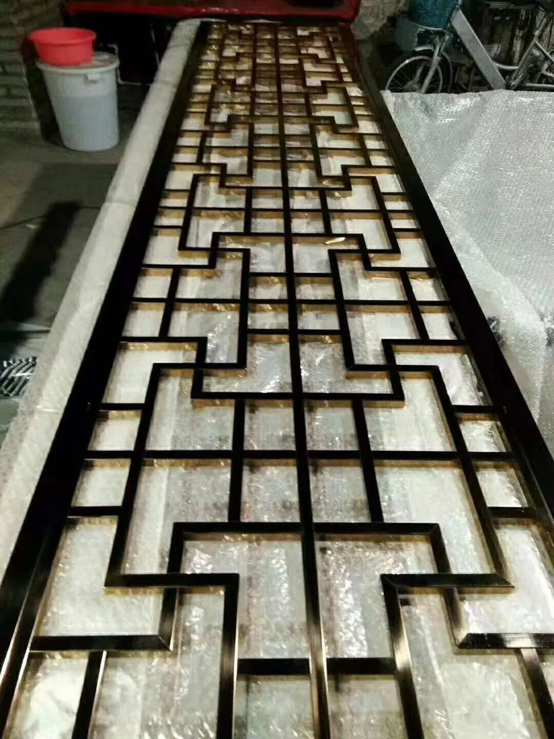 Screen Hotel Divider Customized Decorative Stainless Steel Metal Living Room Partition