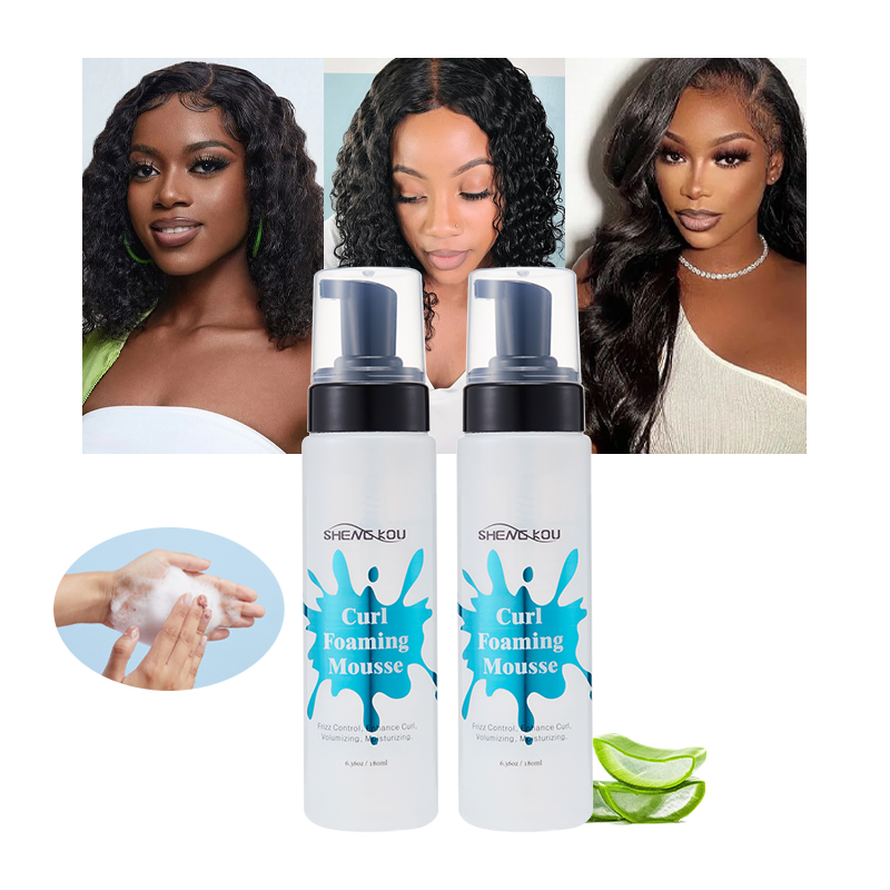 OEM Private Labeling Frizzy Curl Braid Natural Strong Hold Hair Mousse Styling Foam
