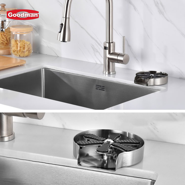 Bar Tool Glass Rinser for Kitchen Sinks Metal Cup Washer Bottle Glass Cup Washer