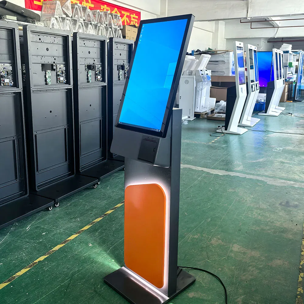 27 Inch Interactive Service Kiosk for Bank Self Payment with LED Lighting