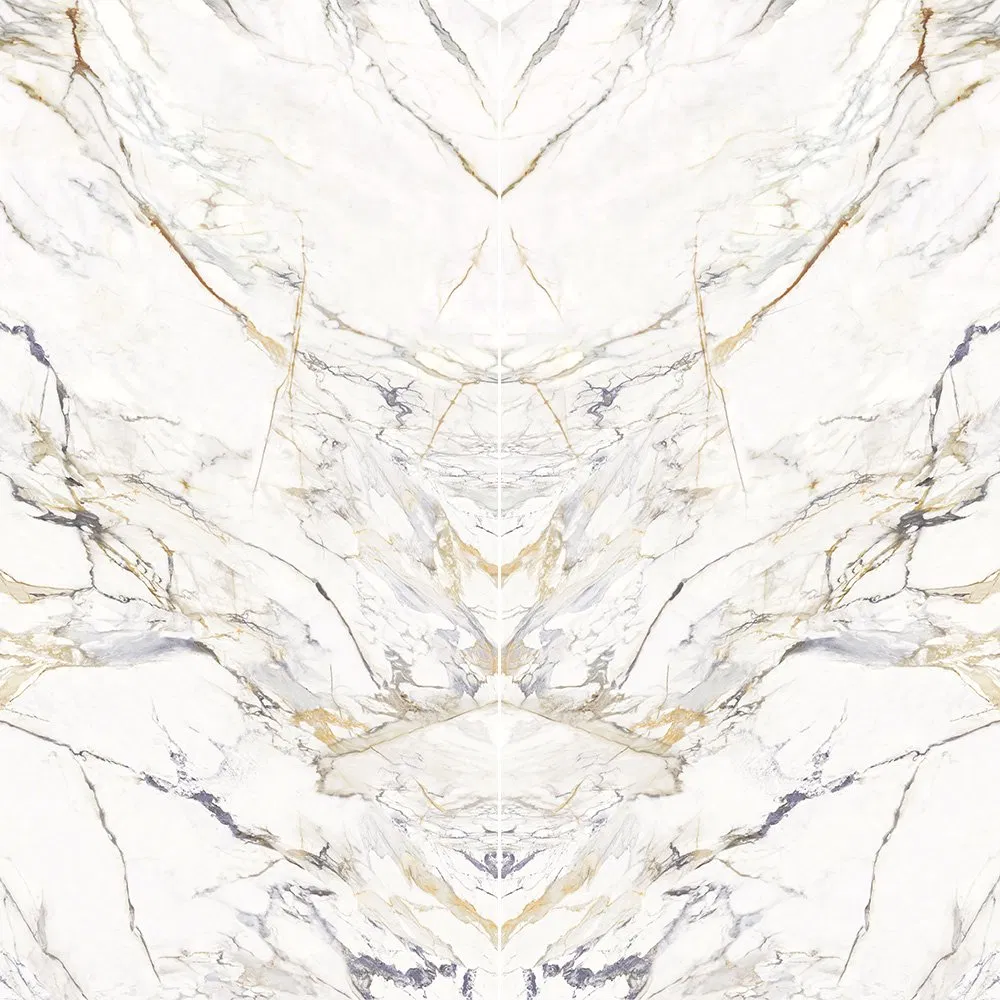 3D Ink Printed Artificial Quartz 2cm 3cm Thickness Calacatta Prefab Artificial Quartz Stone for Countertop