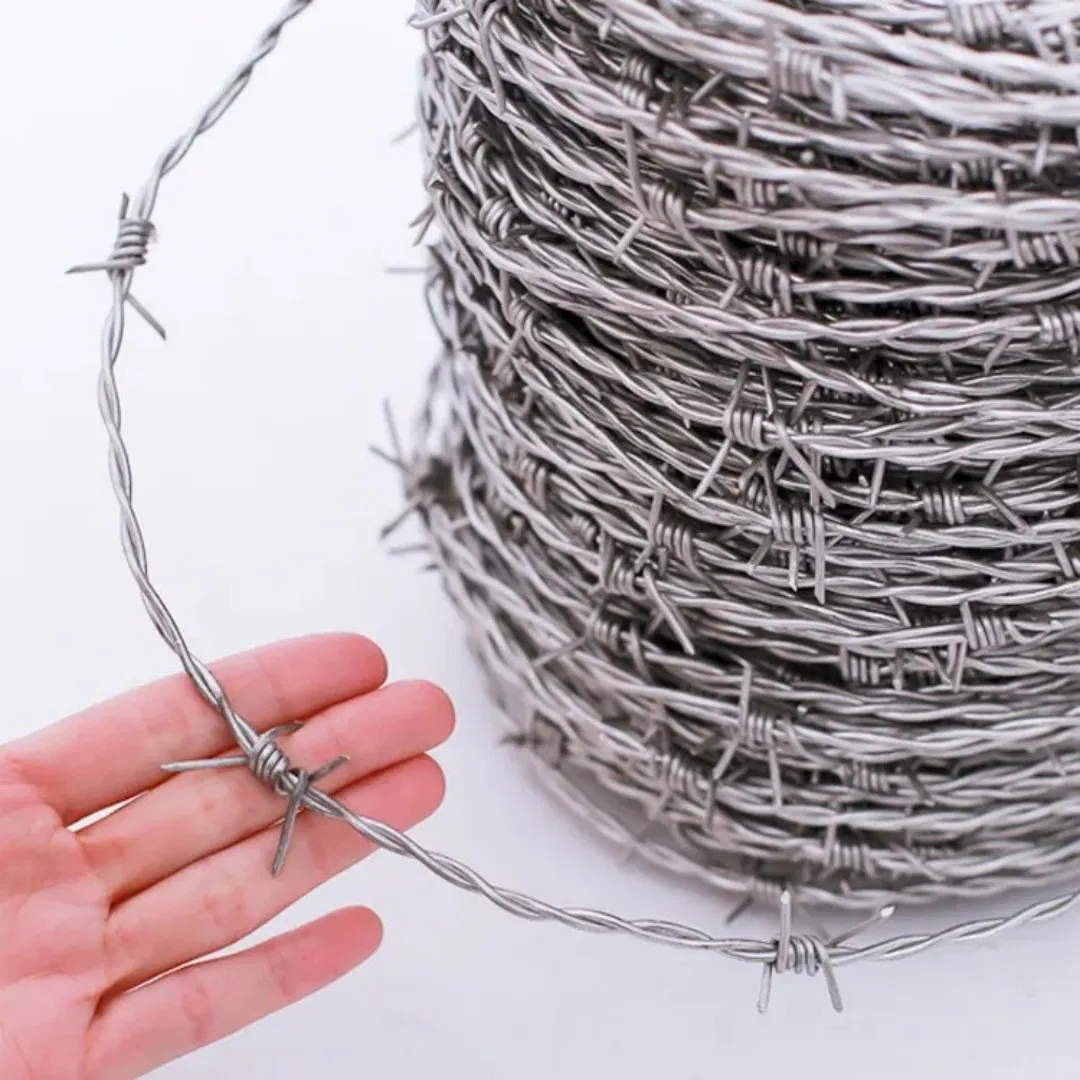 Galvanized Barbed Wire for Agricultural Fencing and Farm Boundary Security Against Animals and Intruders
